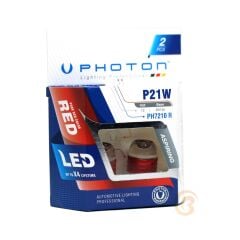 Photon PH7210R Mercekli Led Ampul 12v BA15S 5Led 21w Kırmızı