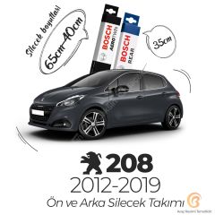 Bosch Aerotwin Muz Silecek Takımı Peugeot 208 2012-2019 ile uyumlu