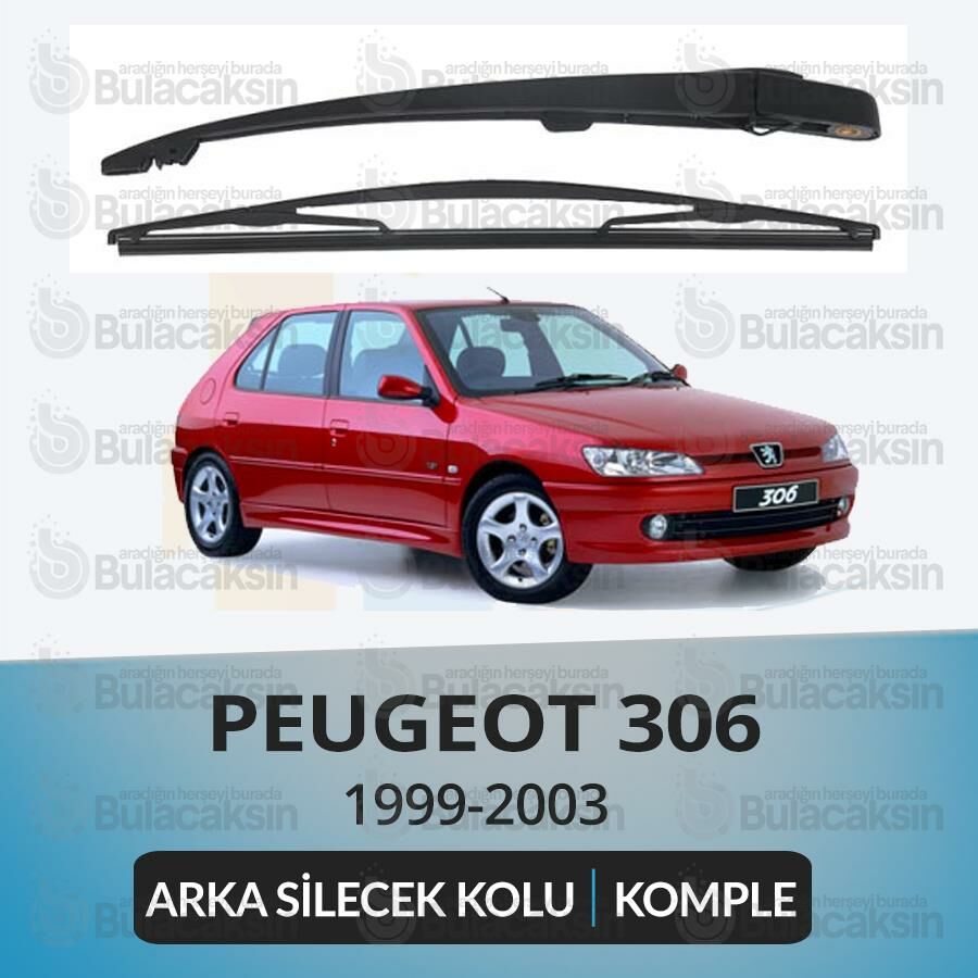 Peugeot 306 N5 1997-2003 Komple Arka Silecek Kolu Ve Süpürgesi Seti