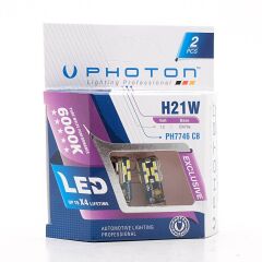 Photon PH7746 12-24V H21W Ampul 24 Led 2’li SET - Beyaz Işık