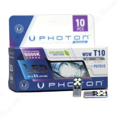 Photon PH7010 T10 W5W 12V Dipsiz 6 Led Beyaz Işık 9'lu Paket