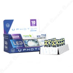 Photon PH7010 T10 W5W 12V Dipsiz 6 Led Beyaz Işık 9'lu Paket