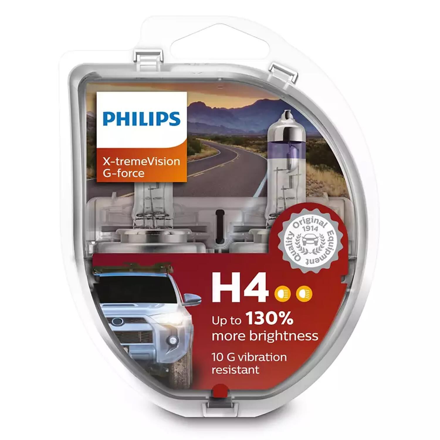 Philips X-treme Vision G-force H4 Otomobil Far Ampulü (12342xvgs2) +%130