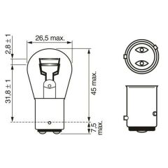 BOSCH AMPUL 12V 21/4W 1016 YAKIN TIRNAK ÇİFT DUY ŞAŞI 10 ADET