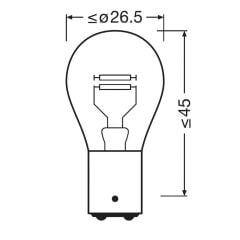 Bosch Ampul 12v 21/4w 1016 Yakın Tırnak Çift Duy Şaşı 10 Adet