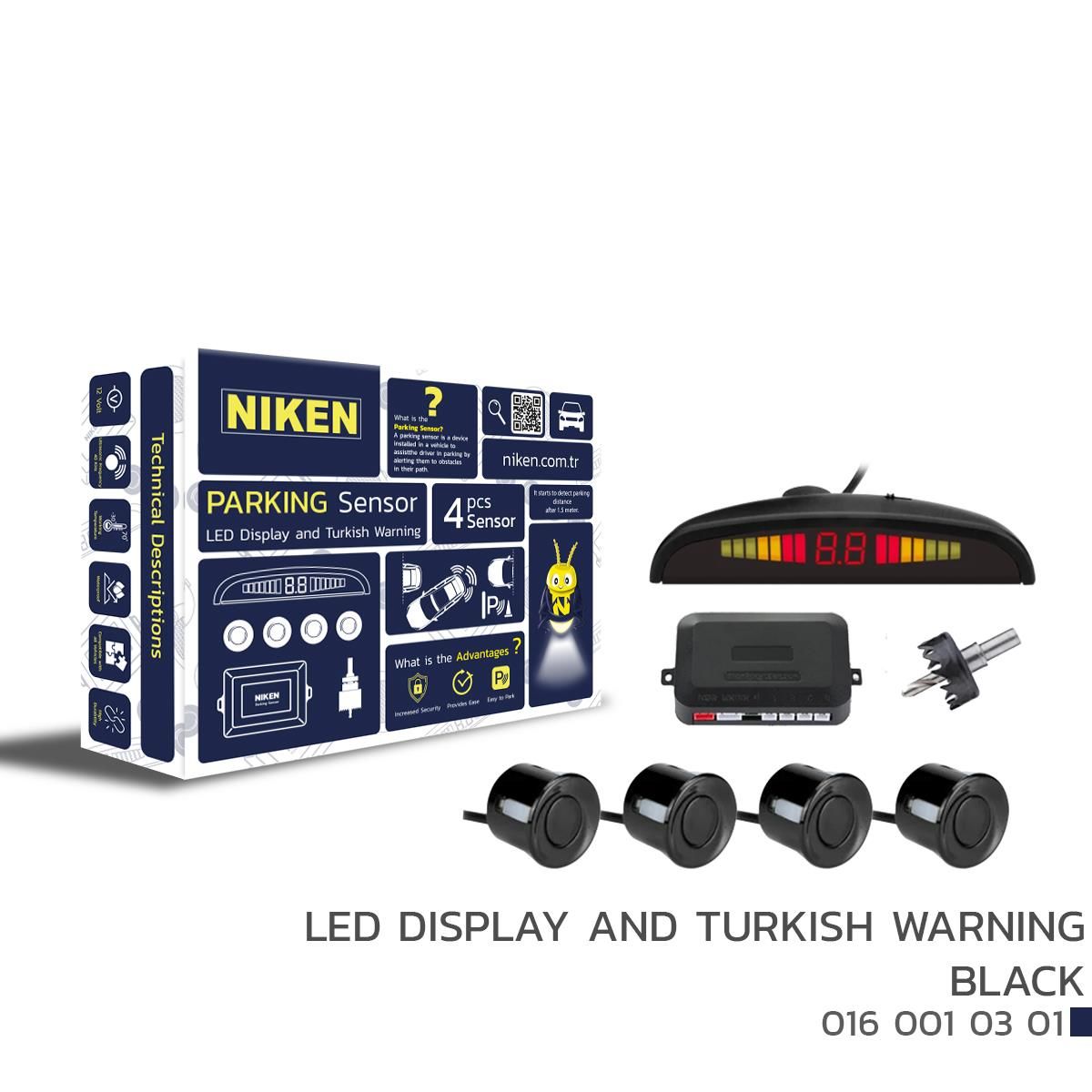 Niken Park Sensörü Ekranlı Türkçe Konuşan 22mm Siyah