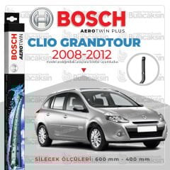 Bosch Aerotwin Muz Silecek Takımı Renault Clio Grandtour 2008-2012 ile uyumlu