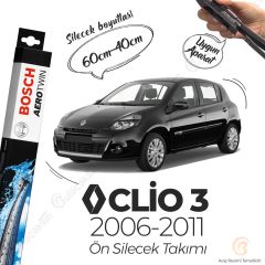 Bosch Aerotwin Muz Silecek Takımı Renault Clio 3 2006-2011 ile uyumlu