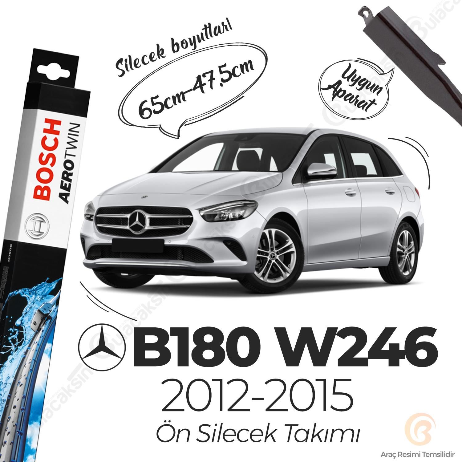 Bosch Aerotwin Muz Silecek Takımı Mercedes B180 W246 2012-2015 ile uyumlu