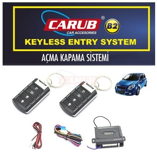Carub Açma Kapama Uzaktan Kumanda Sustalı Siyah Silver