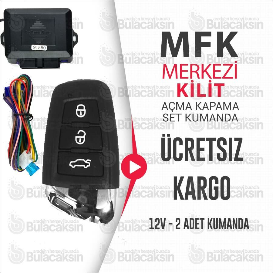 Mfk Merkezi Kilit İçin Açma Kapama Kumanda Seti R312-3