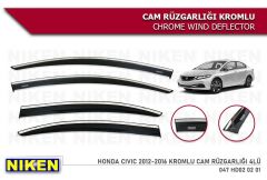 Niken Kromlu Cam Rüzgarlığı Honda Civic FD6 2012-2016 ile uyumlu