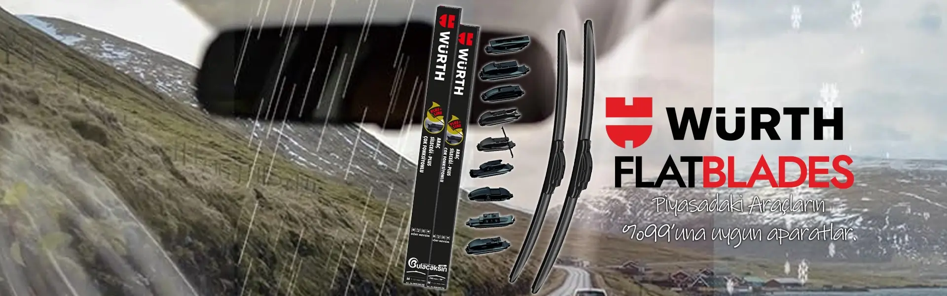 <b>WÜRTH</b> FlatBlade Muz Silecek Çeşitleri ÖZEL FİYAT ile Stoklarımızda.