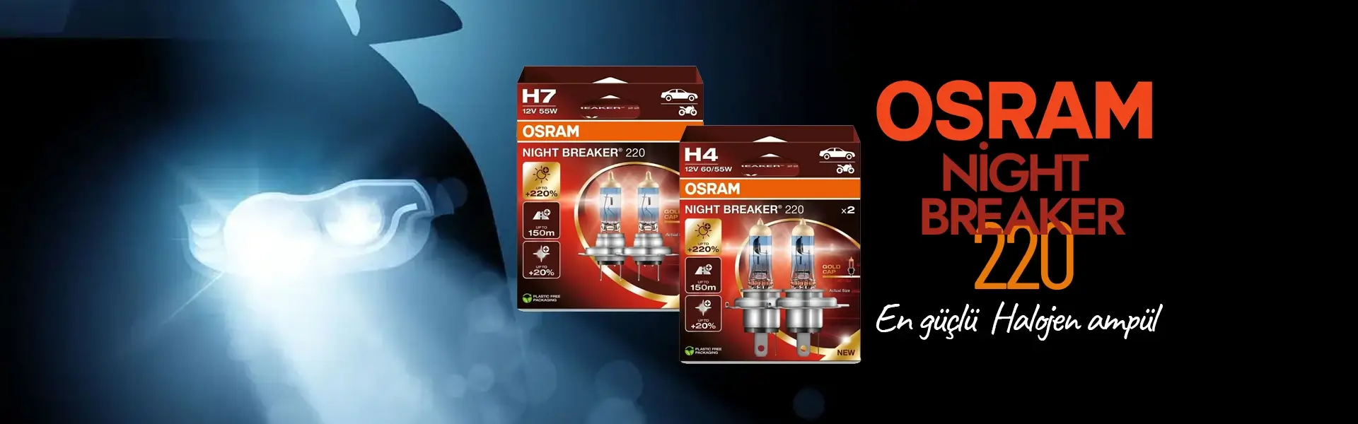 <b>OSRAM</b> Night Breaker 220 Serisi Stoklarımızda...