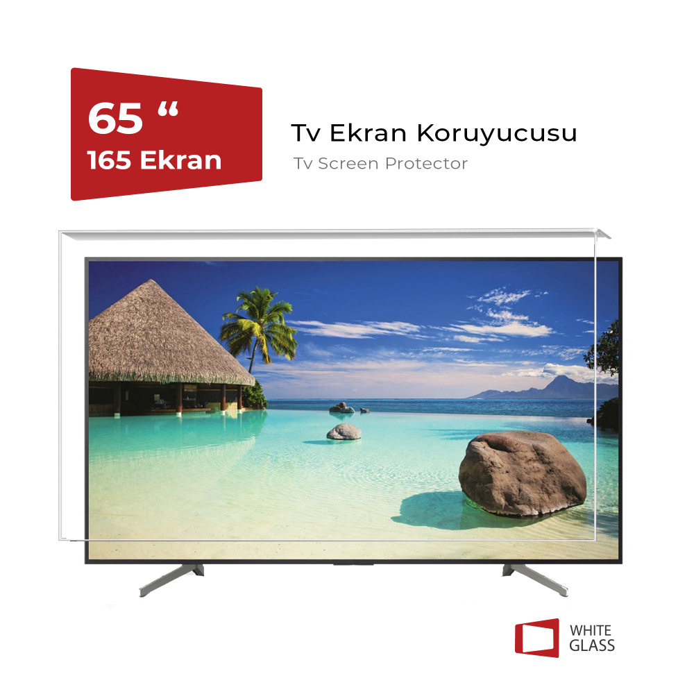 White Glass 65'' (165 Ekran) Universal Tv Ekran Koruyucu