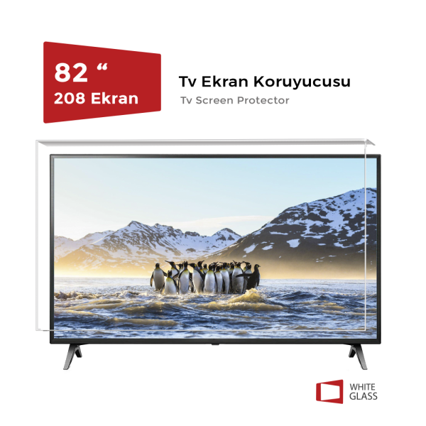 White Glass 82'' (208 Ekran) Universal Tv Ekran Koruyucu