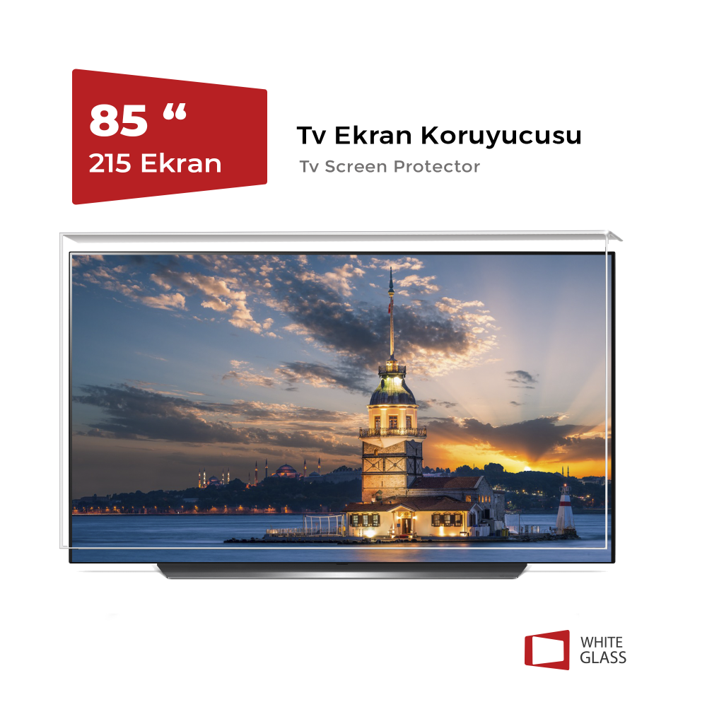 White Glass 85'' (215 Ekran) Universal Tv Ekran Koruyucu