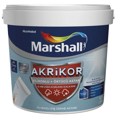 Marshall Akrikor Silikonlu Örtücü Dış Cephe Astarı 10 Kg