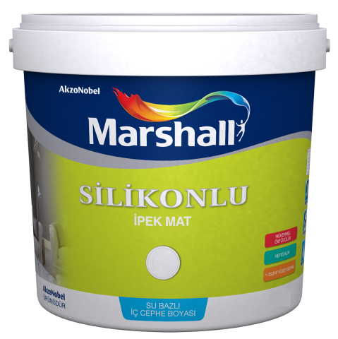 Marshall Silikonlu İpek Mat İç Cephe Boyası 7.5 Lt