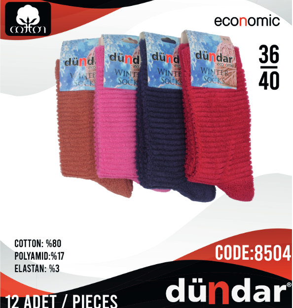 Dündar Havlu Soket Çorap 12 Adet