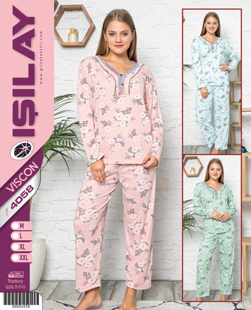 Işılay 4058 Viskon Kadın Pijama Takımı