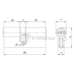 Kale Sistem Silindir 86 mm Nikel 164 SNC (26+10+50)