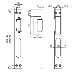 Kale Elektrikli Kapı Karşılığı Monoblok Tip (Bas-Aç) KD012/20-125