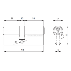 Kale Tuzaklı Standart Silindir 68mm 164KTBG