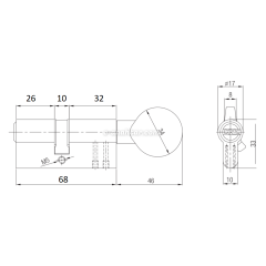 Yuma Bilyalı Mandallı Barel 68mm B68BMS