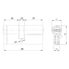 Tursan Tuzaklı Bilyalı Barel 68 mm Nikel 306/BT