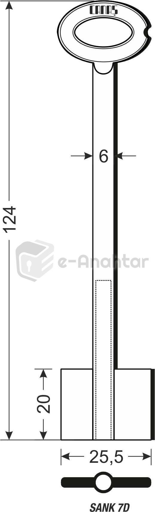 Antep Kasa Anahtarı SANK 7D