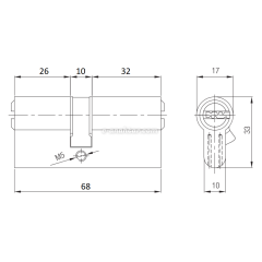 Kale Bilyalı Silindir 68 mm Nikel 164 BNE