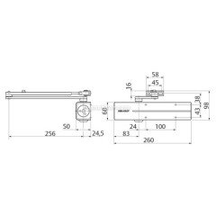 Assa Abloy DC300 Kapı Kapatıcı - Dirsek Kollu