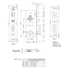 Kale Standart Silindirli Daire Kilidi 40 mm Nikel 152 R