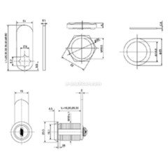 Canex Mandallı Çekmece Kilidi 25mm