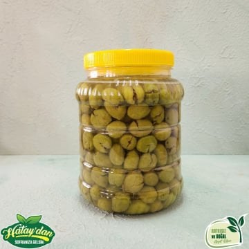 Yeşil Zeytin 1.2 Kg (Kırma -Tatlanmış)