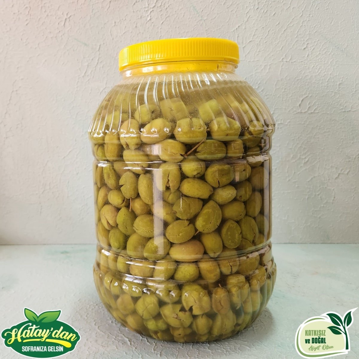 Yeşil Zeytin 3 Kg. (Kırma -Tatlanmış)