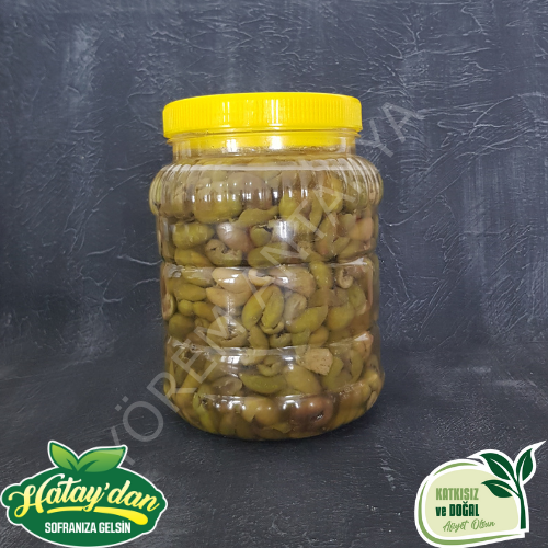 Çekirdeksiz Yeşil Zeytin 1.2 Kg. (Salamura)
