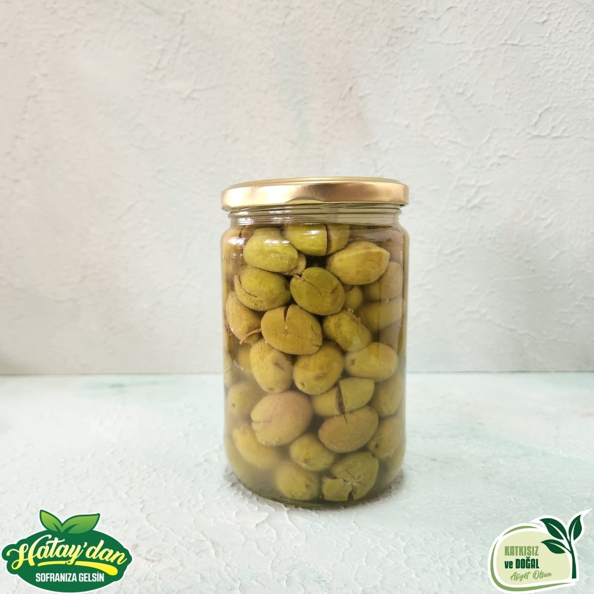Yeşil Zeytin 450 Gr. (Kırma - Salamura)
