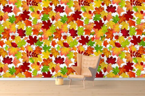 Sonbahar Yaprakları Ofis İşyeri Duvar Kağıdı