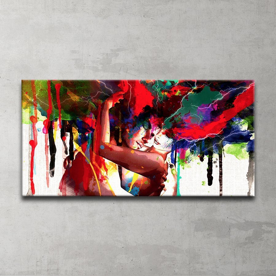 Aşkın Rengi Kanvas Tablo 40x80 Cm.