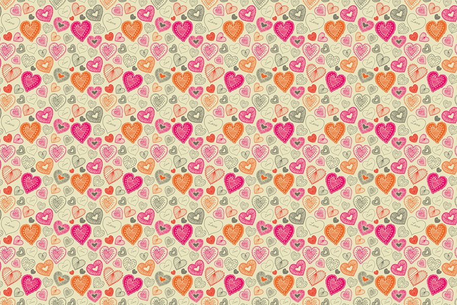 Pembe Renkli Kalpler Çocuk Odası Duvar Kağıdı