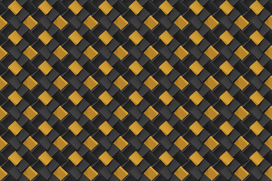 3D Görünümlü Sarı Siyah Taşlar Duvar Kağıdı