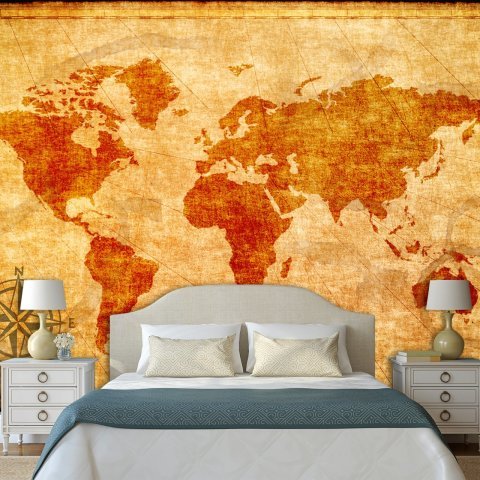 Dünya Haritası Poster Duvar Kağıdı 105x157 Cm.