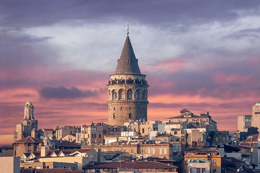 Galata Kulesi Salon Ofis Cafe Yatak Odası Duvar Kağıdı