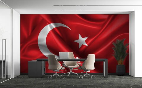 Türk Bayrağı Ofis İşyeri Okul Toplantı Salonu Duvar Kağıdı