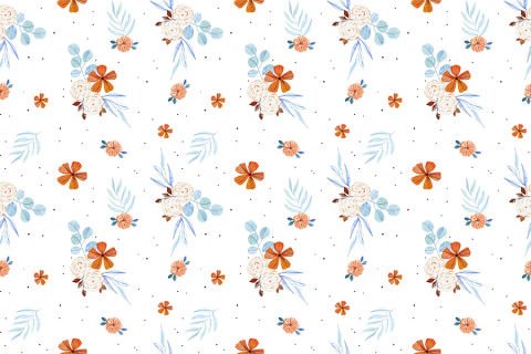 Soft Çiçek Desenli Duvar Kağıdı