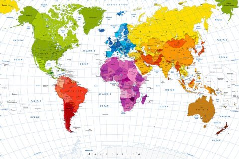 Siyasi Dünya Haritası Duvar Kağıdı