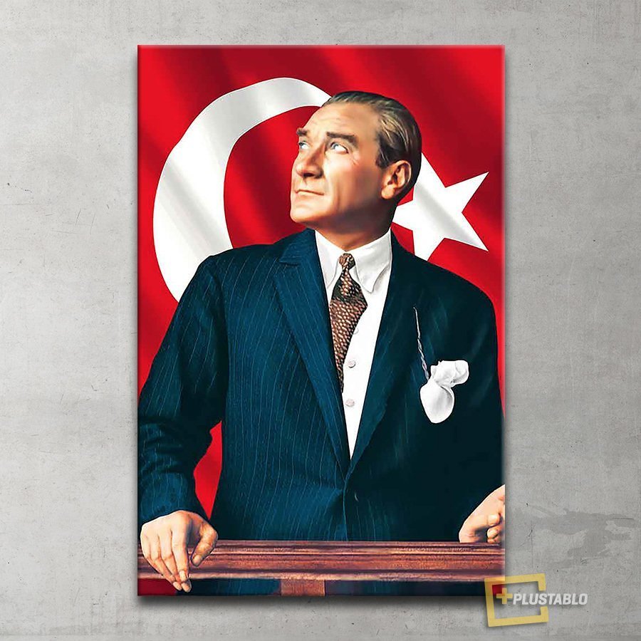 Atatürk Portresi Kanvas Tablo 100x150 Cm.