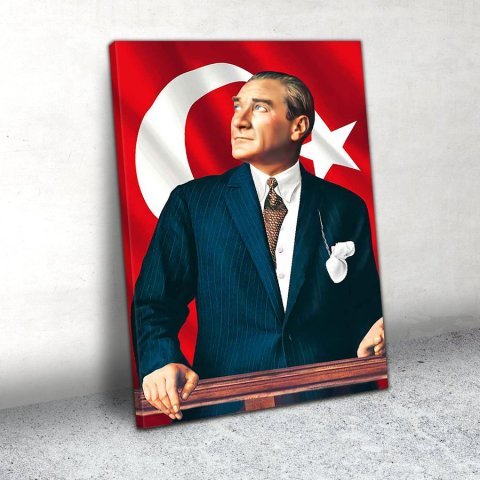Atatürk Portresi Kanvas Tablo 100x150 Cm.